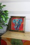 Wallity Ersytastablo45 - 16 Pintura Decorativa Enmarcada 15.5 x 15.5 cm Piedra y Madera